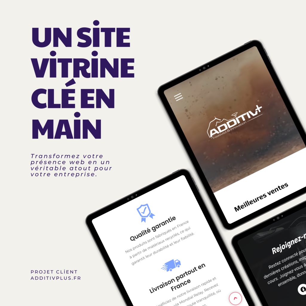 Exemple de création site vitrine à clermont ferrand pour un client